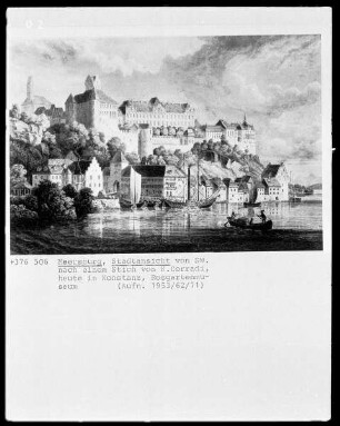 Stadtansicht von Meersburg von Südwesten