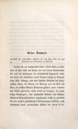 Die kriegerischen Ereignisse in Italien im Jahre 1848 : Mit einer gedrängten historischen Einleitung