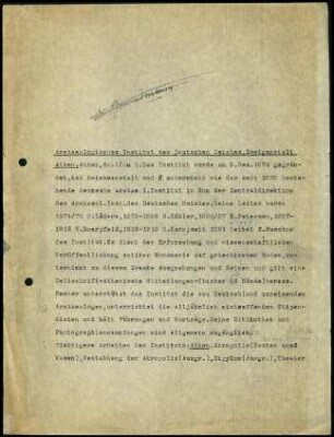 Informationen DAI Athen