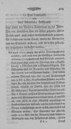 O. Der Lombard, oder das öffentliche Leihhaus