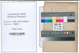 Entnazifizierung Paul Forst , geb. 13.07.1895 (Regierungssekretaer)
