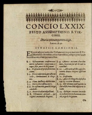 Concio LXXIX. Festo Assumptionis B. Virginis.