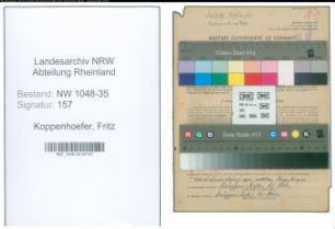 Entnazifizierung Fritz Koppenhoefer , geb. 24.04.1910 (Musiker)