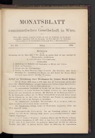 Nr. 20. März 1885