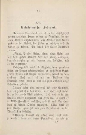 XV. Priesterweihe. Lehramt