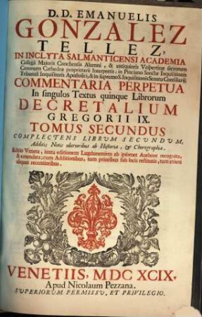 Commentaria perpetua in singulos textus quinque librorum decretalium. 2
