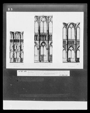 Aufriss der inneren Langhauswand von Saint-Nicaise zu Reims