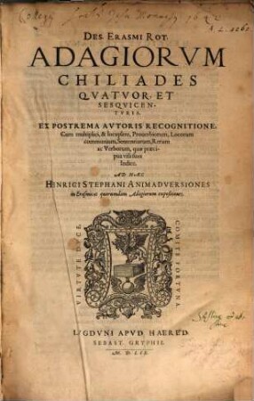 Adagiorum chiliades quatuor