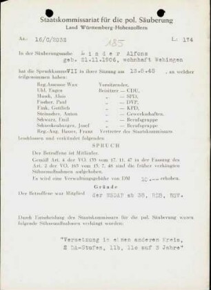 Linder, Alfons