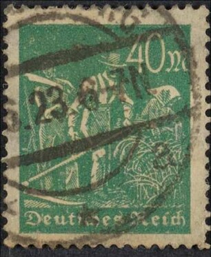Einlage: Briefmarke "Deutsches Reich" gestempelt