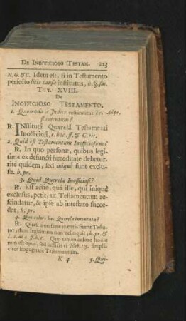 Tit. XVIII. De Inofficioso Testamento.