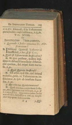Tit. XVIII. De Inofficioso Testamento.