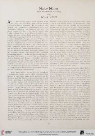 6/7: Maler Müller : zum hundertsten Todestag