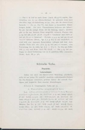 Schwache Verba.