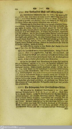 XXVI. Die Ersteigerung derer Herrschaftlichen Pächte