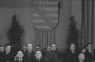 Dresden. Tagung und Verabschiedung der sächsischen Delegierten zum Deutschen Volkskongreß in Berlin, Wilhelm Koenen (2. Reihe Bildmitte), 1948/1949
