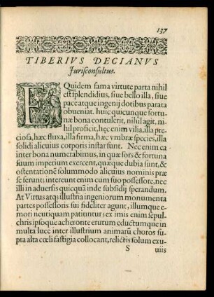 Tiberius Decianus Iurisconsultus.