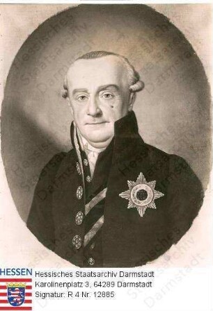 Ludwig Prinz v. Hessen-Darmstadt (1749-1823) / Porträt in Oval, Brustbild