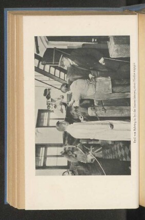 Emil von Behring bei der Immunisierung eines Pferdes zugegen