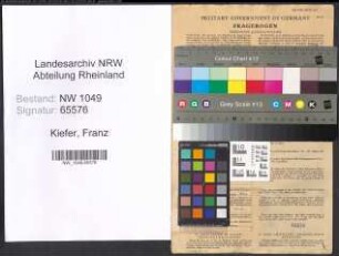 Entnazifizierung Franz Kiefer , geb. 12.11.1906 (Arzt)