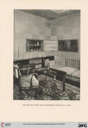 Die Wohnung eines Arztes: eine neue Arbeit von Fritz Gross, Wien