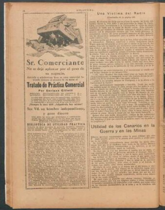 Utilidad de los canarios en la guerra y las minas