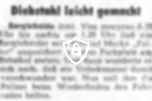 Diebstahl leicht gemacht