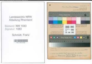 Entnazifizierung Franz Schmidt , geb. 24.11.1901 (Textilkaufmann)