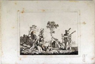 Französisches Feldlager, Blatt aus der Serie "Kriegsszenen 1813"
