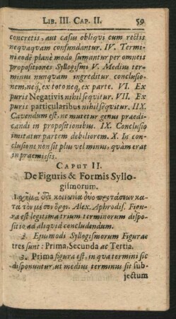 Caput II. De Figuris & Formis Syllogismorum.