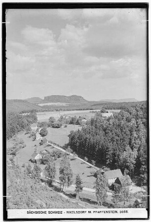 Sächsische Schweiz. Nikolsdorf mit Pfaffenstein