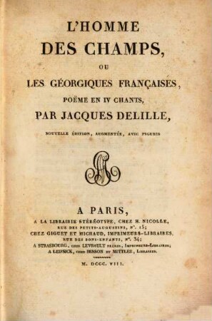 Oeuvres de Jacques Delille, 10. L'homme des champs