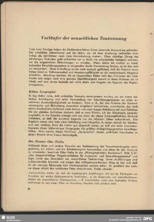 Vorläufer der neuzeitlichen Tontrennung