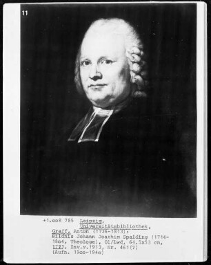 Bildnis Johann Joachim Spalding, Theologe