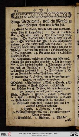 Einige Verzeichnis, was ein Mensch zu seiner Seligkeit thun und lassen soll