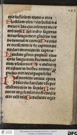 Benedicite omnia opera domini domino...