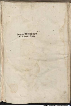 Commentaria in librum tertium Decretalium