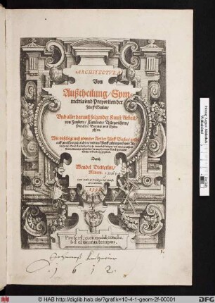 [Architectura, Titelblatt des Sammelbandes.]