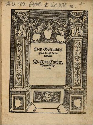 Von Ordnunng gotes dienst in der gemain