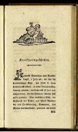 Krankheitsgeschichte.