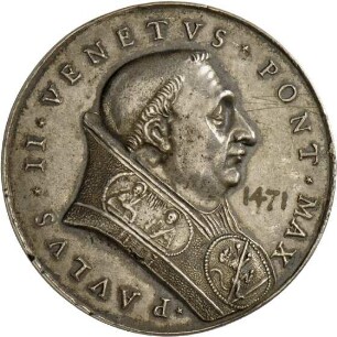 Medaille auf Papst Paul II. mit Darstellung einer Jagdszene, 2. Hälfte 15. Jahrhundert