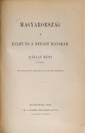 Magyarország a kelet és a nyugot határán