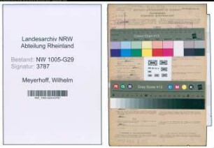Entnazifizierung Wilhelm Meyerhoff , geb. 05.04.1889 (Schlosser)