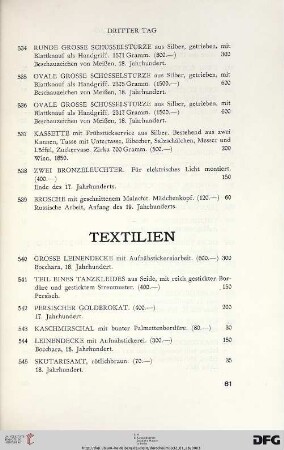 Textilien (Nr. 540-559)