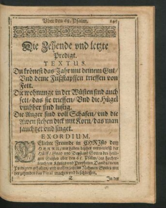 Die Zehende und letzte Predigt.