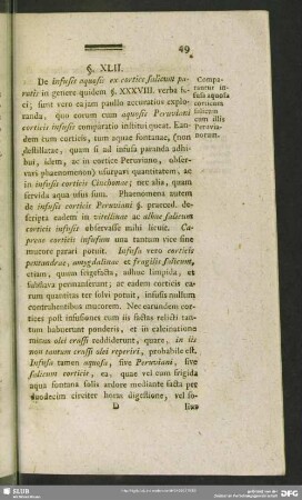 §. XLII. Comparantur infusa aquosa corticum salicum cum illis Peruvianorum
