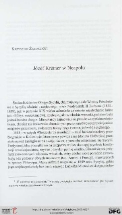 Józef Kremer w Neapolu
