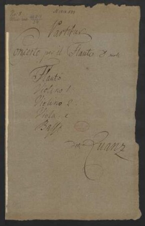 Konzerte; fl, strings, bc; d-Moll; QV 5: 81; GroF 1301