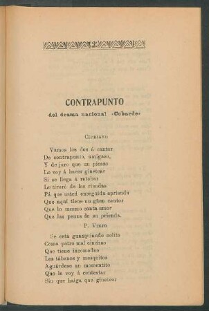 Contrapunto del drama nacional "Cobarde"