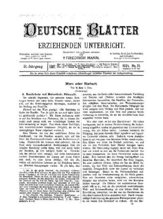 Marx oder Herbart : (Fortsetzung)